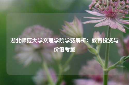 湖北师范大学文理学院学费解析：教育投资与价值考量